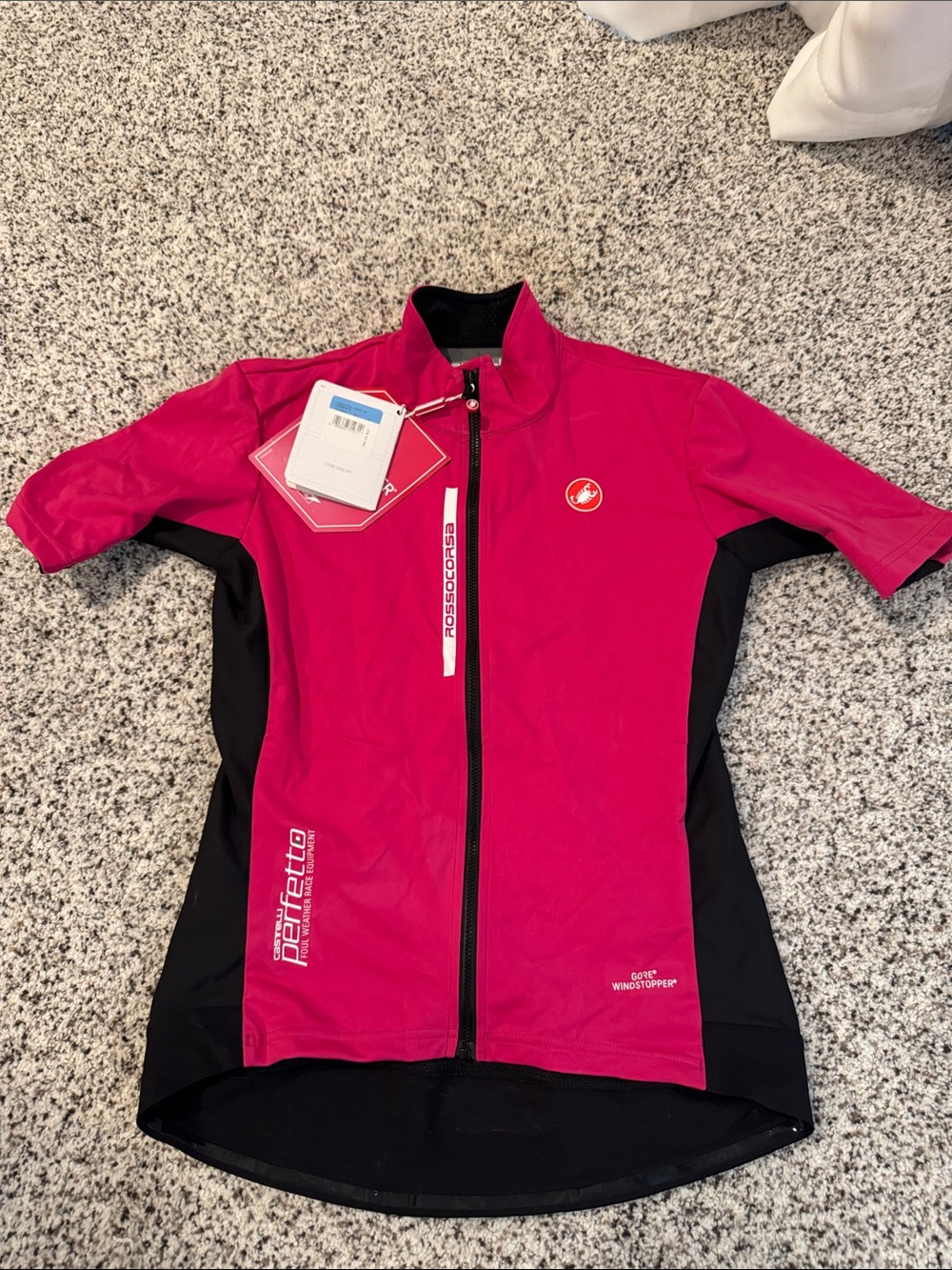 Castelli Perfetto Women's Hot Pink Short-Sleeve Utility Cycling Jacket